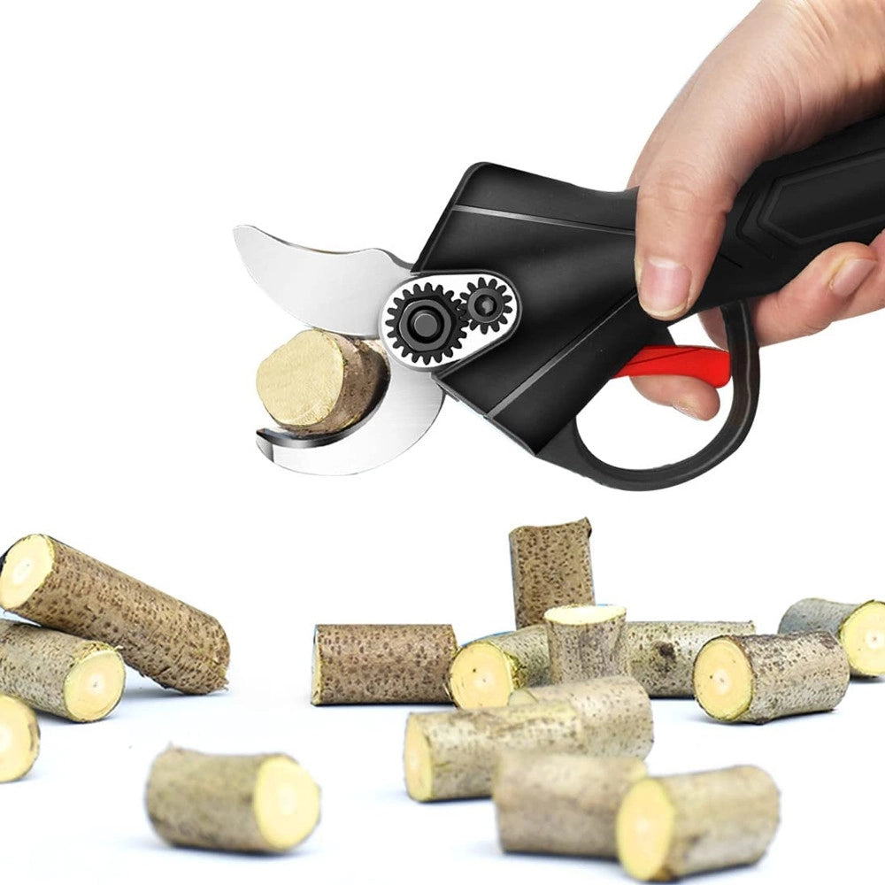 Trade Shop - Forbice Da Potatura A Batteria Cesoia Tronca Rami 24v Cordless 2 Batterie 1.0ah -