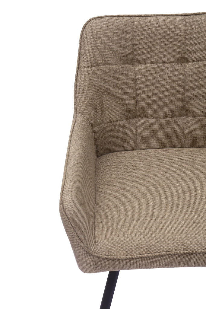 Sedie da Pranzo con Braccioli e Schienale Imbottito ¨C MINIMAL ¨C Set 2 Pezzi, Velluto