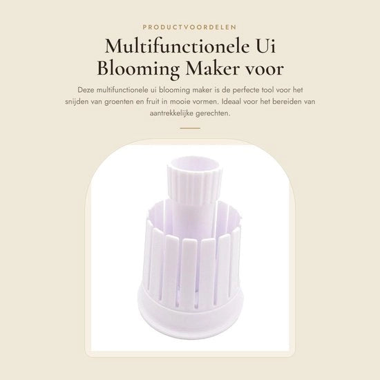 Cutter di alta qualità in plastica - Uien bloesem maker - Taglia verdure/frutta - Duraturo - Facile da utilizzare - Leggero 100g