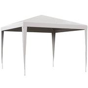 Gazebo da giardino 3x3 m ¨C zephmum ¨C bianco acciaio
