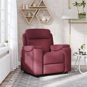 Divano Sedia-Poltrona Reclinabile in Tessuto Rosso Vino 258353