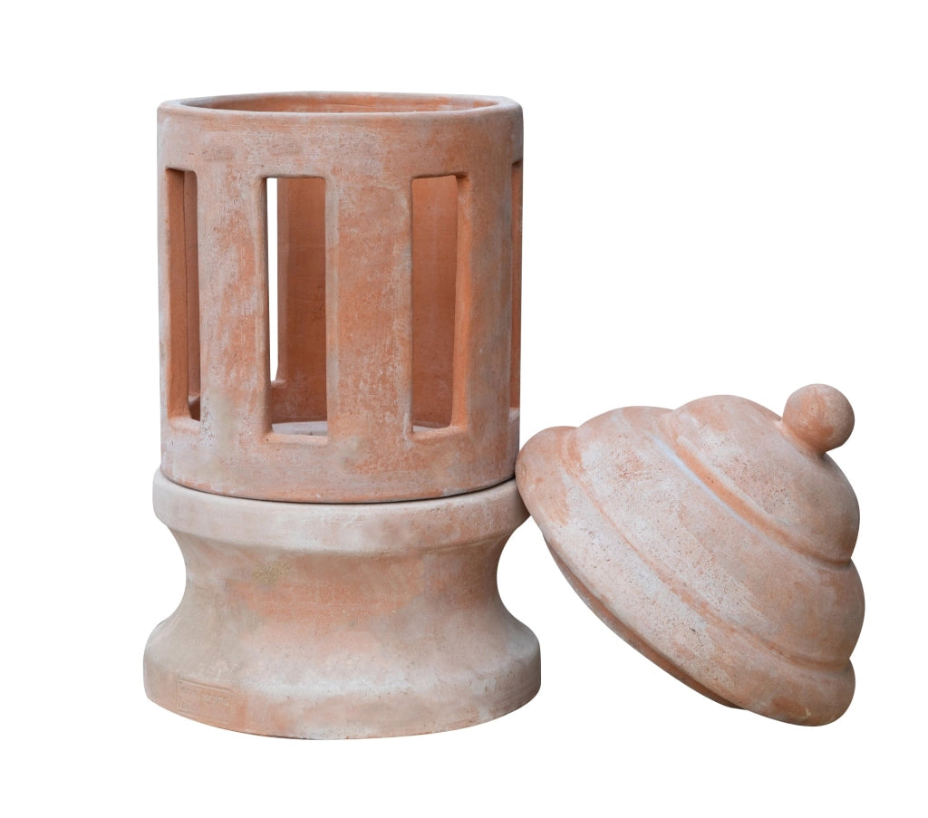 Biscottini Lanterna in terracotta toscana 100% Made in Italy interamente Lavorata a Mano L30XPR30XH68 CM