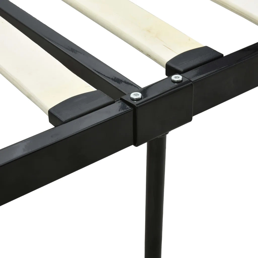 Letto a Baldacchino Nero in Metallo 160x200 cm  cod mxl 64499