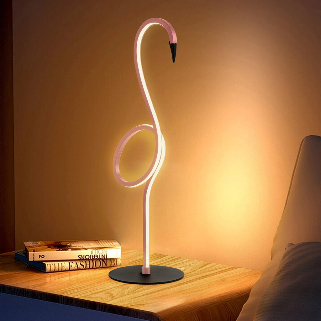 Lampada da tavolo moderna Flamingo rosa LED 6W Elstead