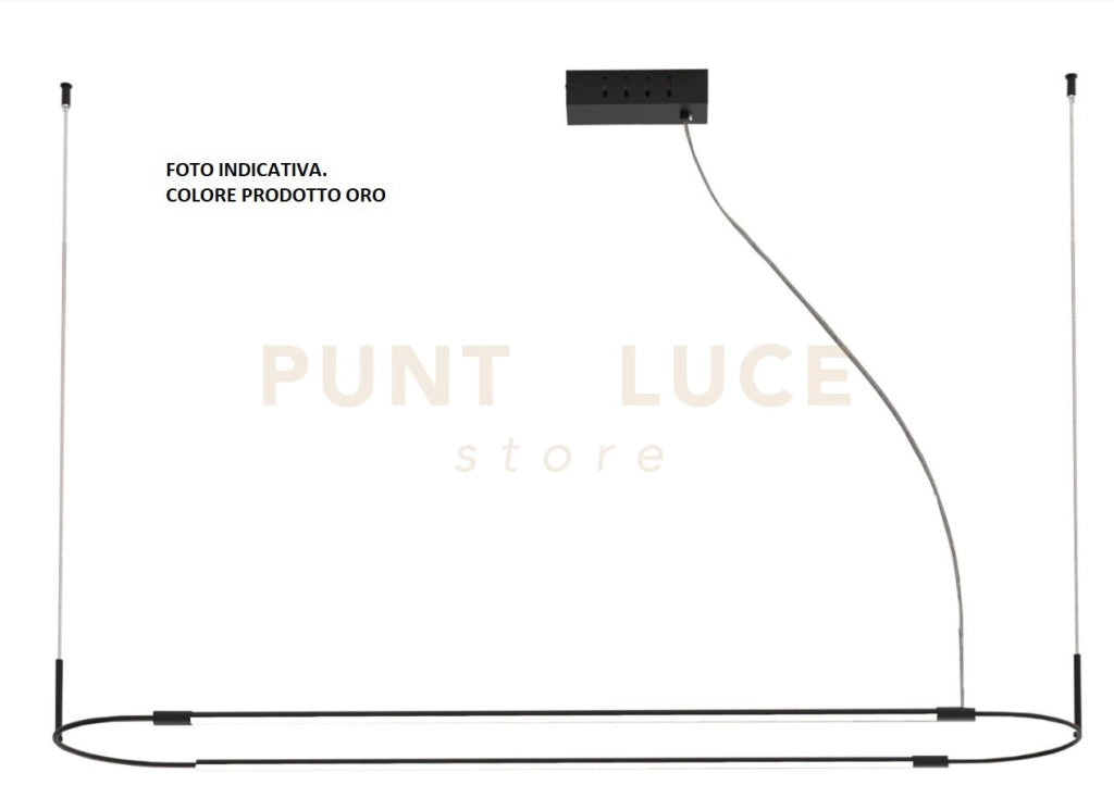 ELIA/S2 O Sospensione a LED 28W 3000K 2349LM in metallo vernicaiato oro
