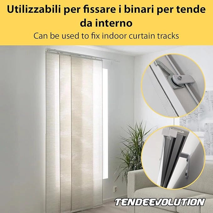Staffa Angolare Acciaio Pesante Laccato Bianco, 6cm, ad L, Versatile per Mensole, Tende, Scaffali - Design senza Saetta
