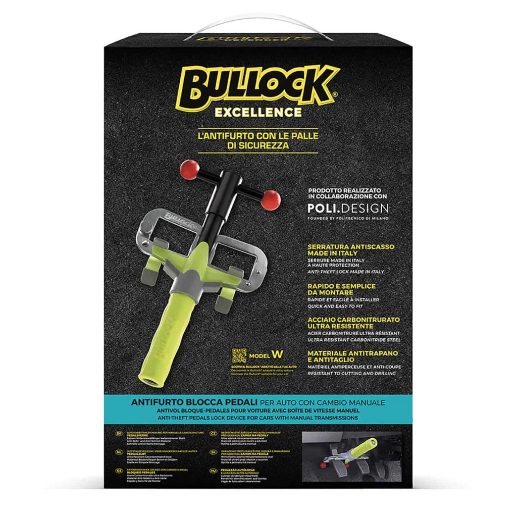 Bullock Excellence Antifurto Meccanico con Sistema Blocca Pedale per Auto con Cambio Manuale