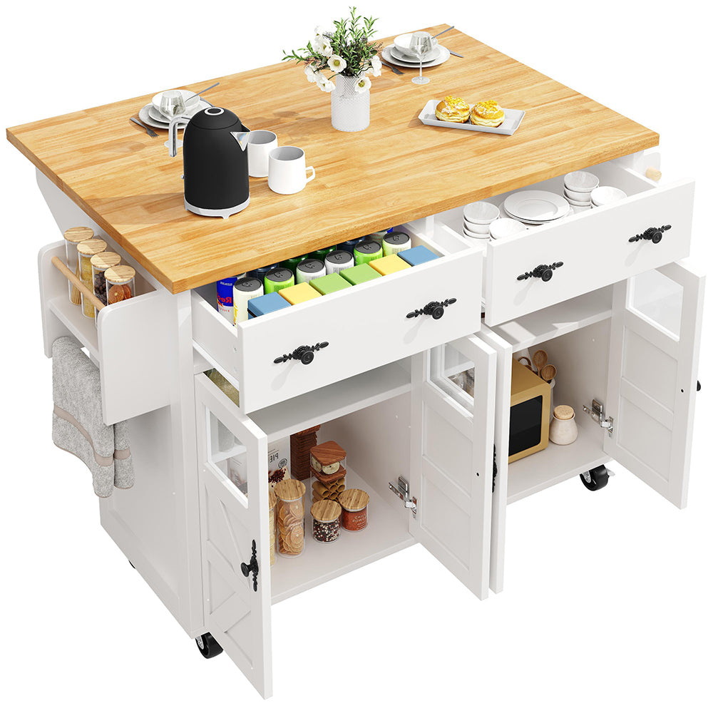 Isola cucina premium - Xylo - bianco freni scomparti regolabili