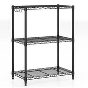Ripiano regolabile in metallo 59 x 34 x 79 cm robusto montaggio senza attrezzi stile moderno metallo nero 20_0020837
