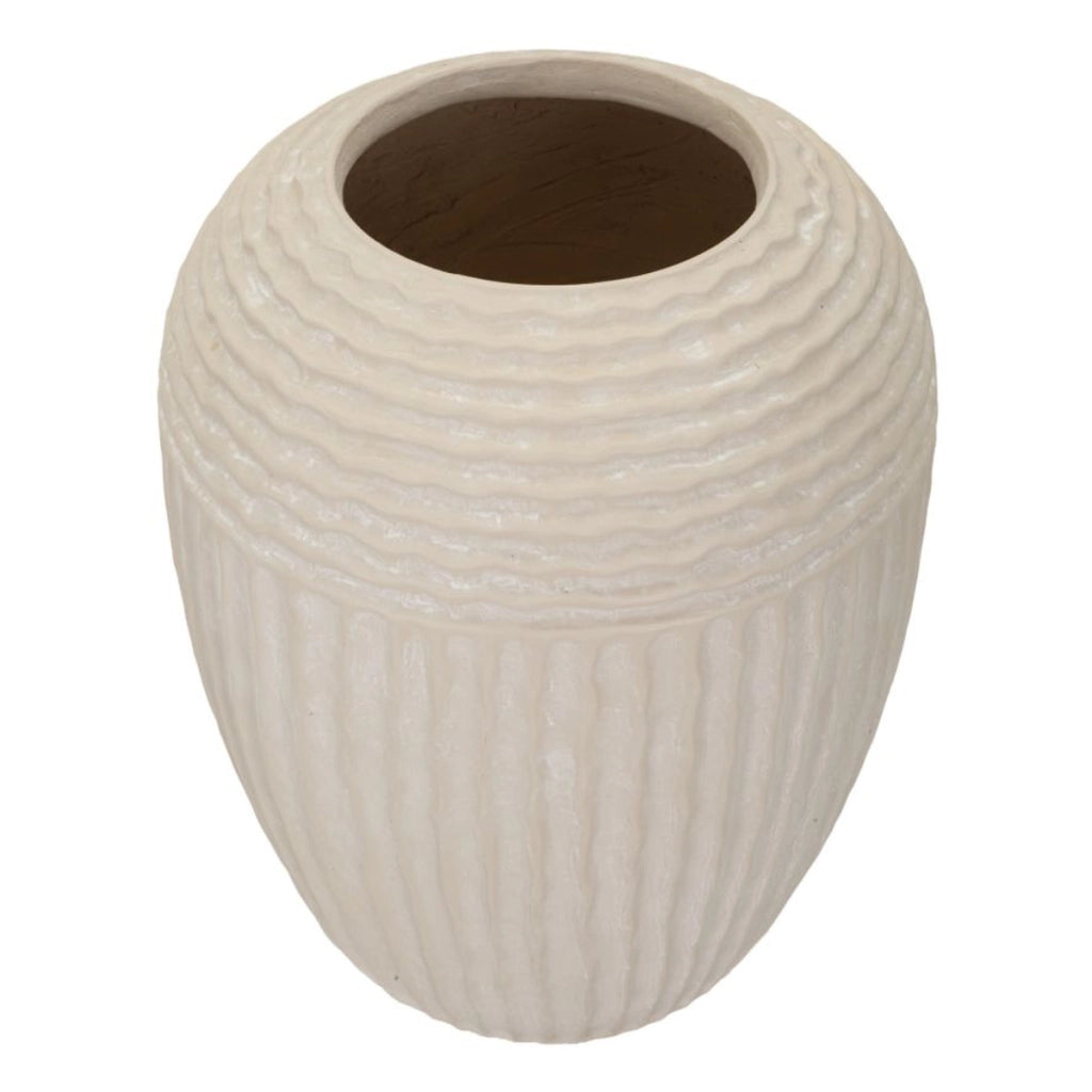 Vaso Decorativo VKH818, Beige, Poliresina, 30x30x38,5 cm