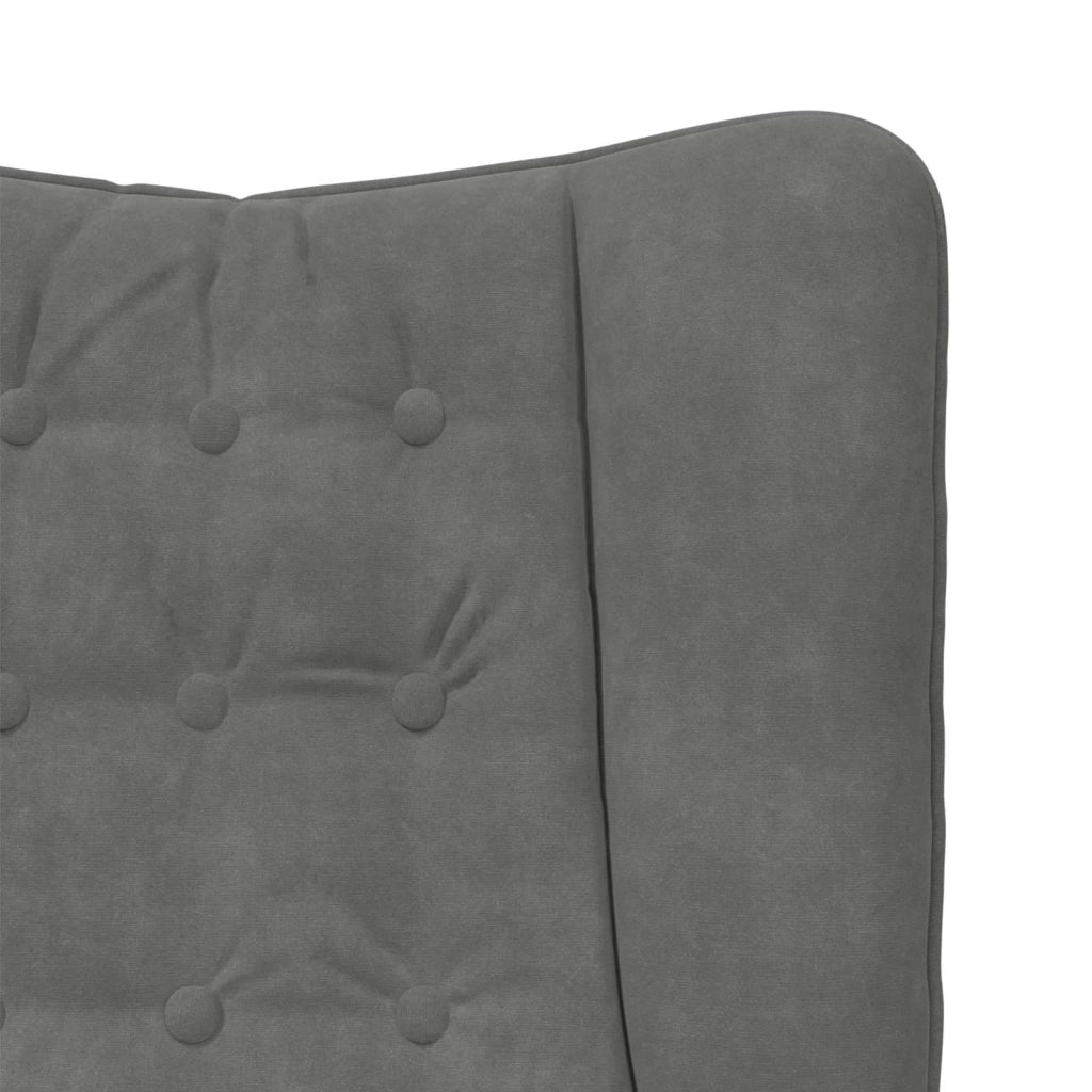 Poltrona | Sedia Relax Grigio scuro 63 x 67 x 94 cm Velluto