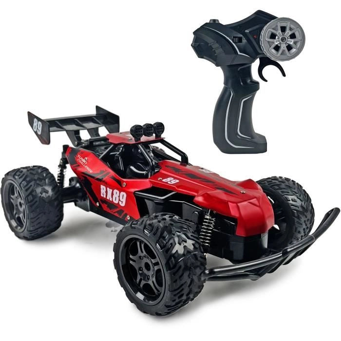 Auto telecomandata - TURBO CHALLENGE - RX Car 89 093721 - Rosso - 1/12 - Batteria ricaricabile e batterie incluse - Metallo