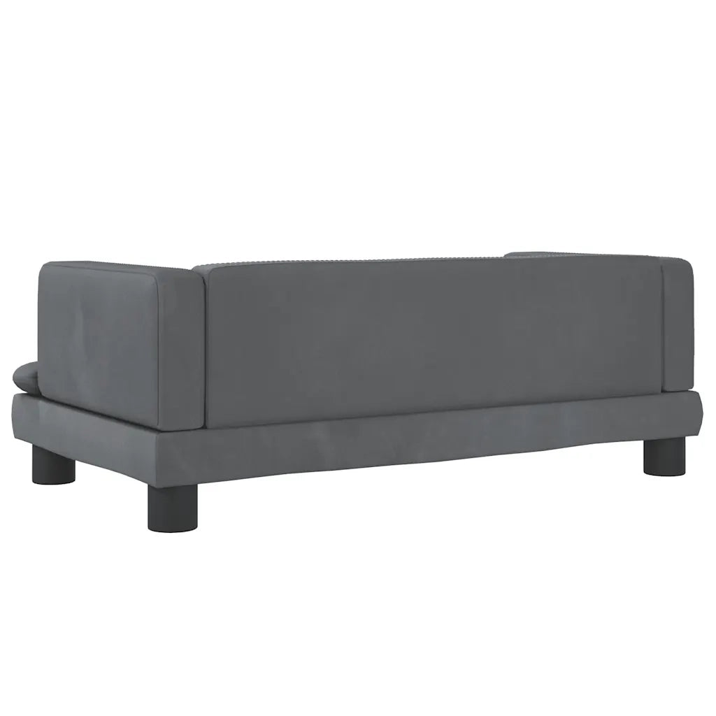 Lettino per Cani Grigio Scuro 80x45x30 cm in Velluto CFW9407452
