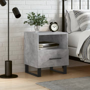 Comodino-Tavolino da notte Grigio Cemento 40x35x47,5 cm in Legno Multistrato 853517