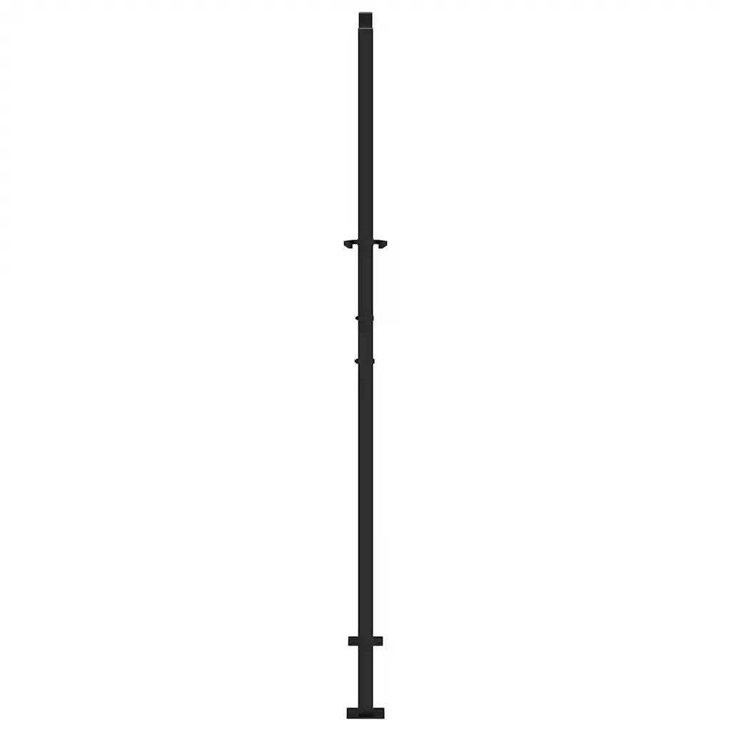 vidaXL Cancello Giardino Nero 105x180 cm in Acciaio Design Ondulato