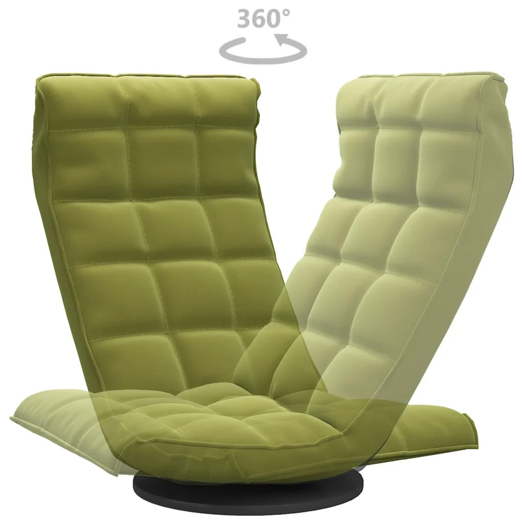 Sedia da Pavimento Girevole Verde Chiaro in Velluto CFW6520723