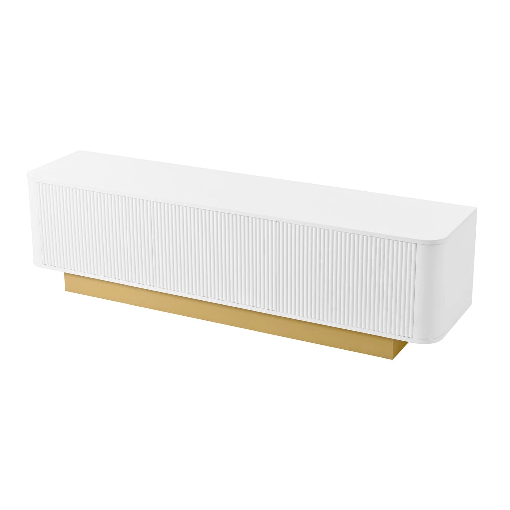 Mobile TV moderno - Zephmum- 170 cm- Design arrotondato, gestione cavi, fronte strutturata