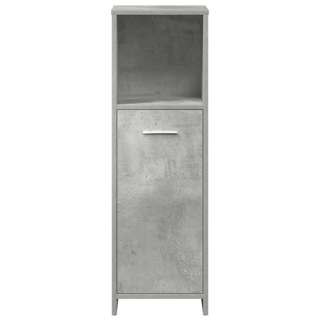 Set Mobili da Bagno 3 pz Grigio Cemento in Legno Multistrato