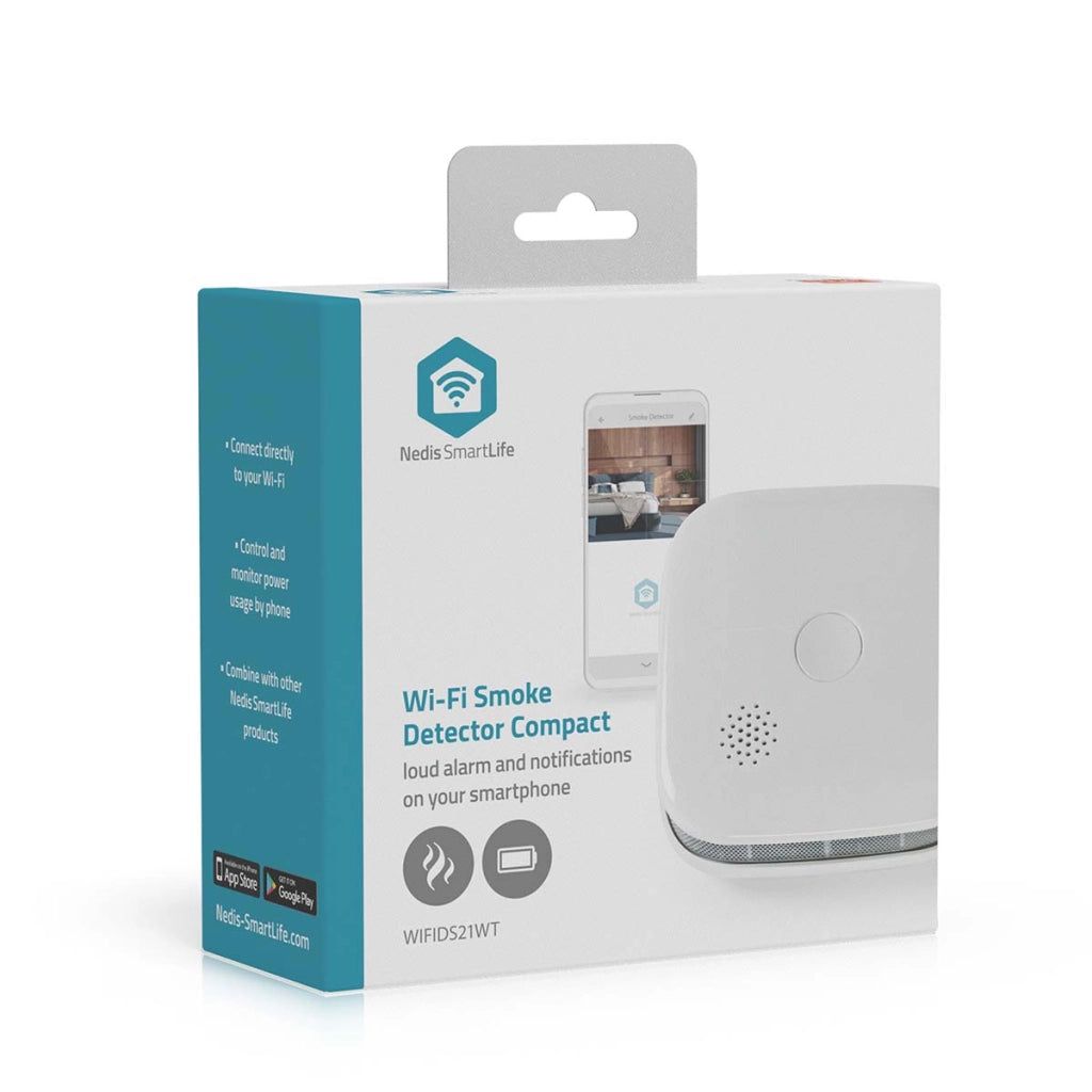 Rivelatore di fumo senza fili SmartLife 85dB Modello WIFIDS21WT Bianco Nedis