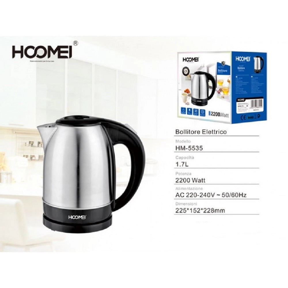 Trade Shop - Bollitore Elettrico 2200 Watt 1.7 Litri Per Infusi Tisane Hoomei Hm-5535 -