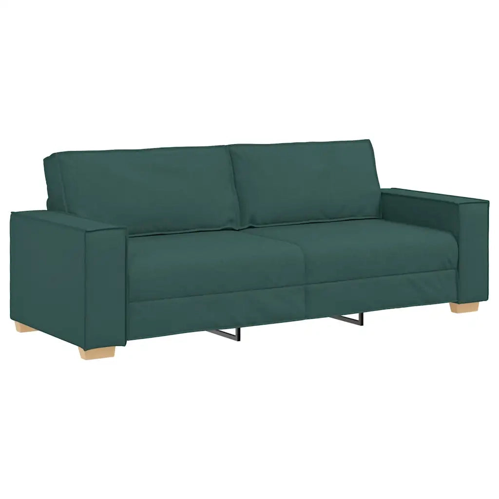 vidaXL Set di Divani 2 pz con Cuscini Verde scuro in Tessuto