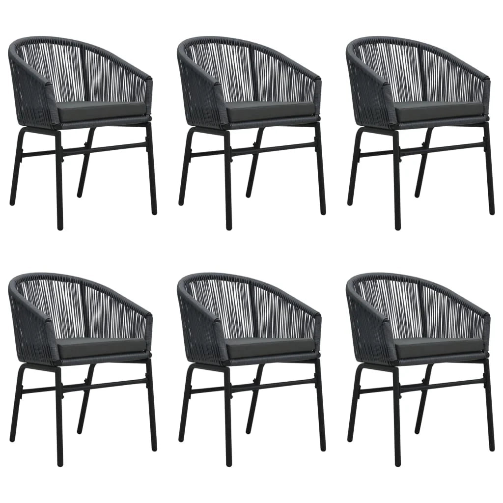 Set da pranzo da giardino per esterni 7 pezzi mobili grigi 02_0013957