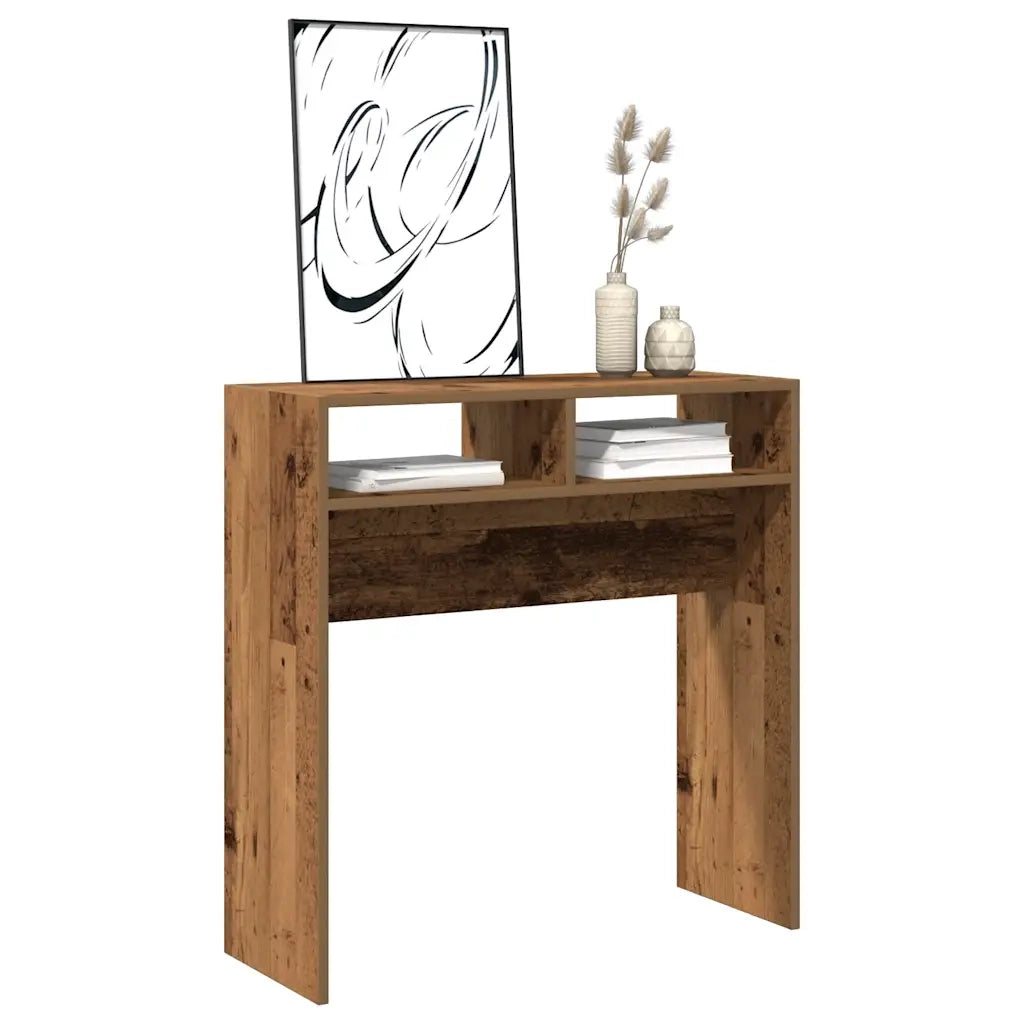 vidaXL Tavolino Consolle Legno Antico 78x30x80 cm in Truciolato