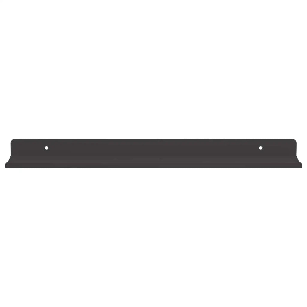 Mensola sospesa 4 pcs Nero 40 x 8,5 x 2,5 cm Acciaio