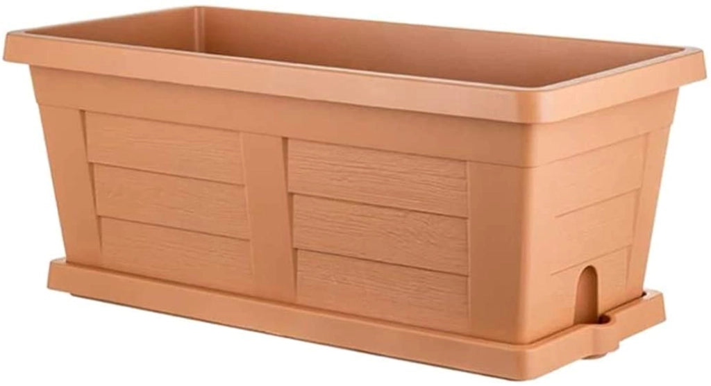 BAMA FIORIERA EFFETTO LEGNO COLORE TERRACOTTA 80 X 40 X 34H CM