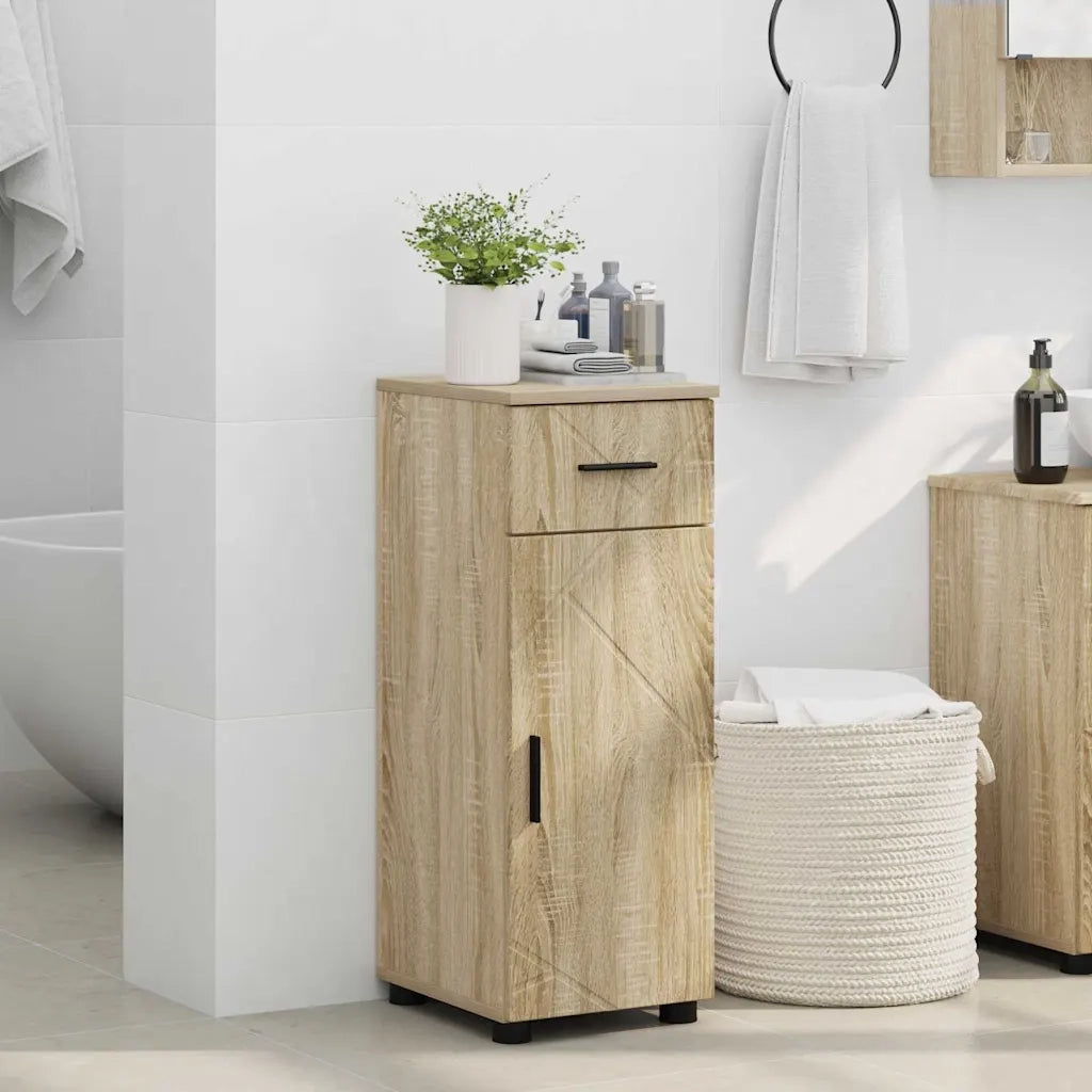Mobile da Bagno con cassetto Rovere Sonoma 30 x 35 x 80 cm