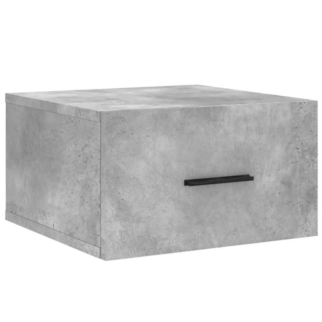Comodino a Muro-Tavolino da notte sospeso Grigio Cemento 35x35x20 cm 882382