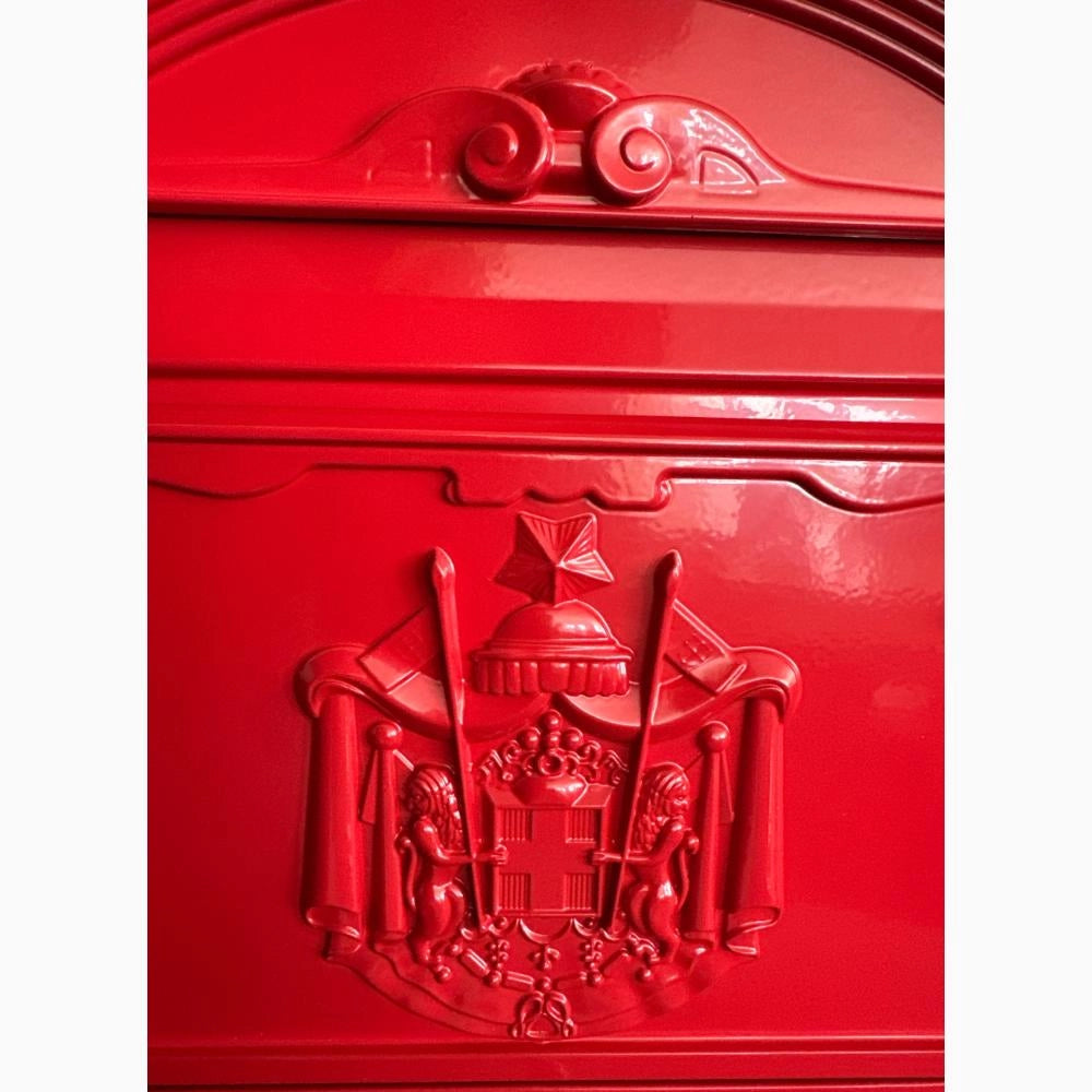 Cassetta Postale Portariviste in alluminio 255x88x405H cm Classico Colore Rosso