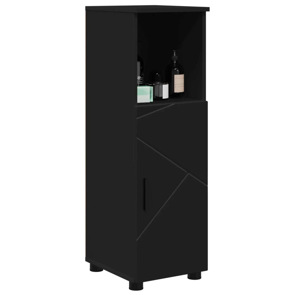 Mobile da Bagno con archiviazione Nero 30 x 35 x 95 cm 883315