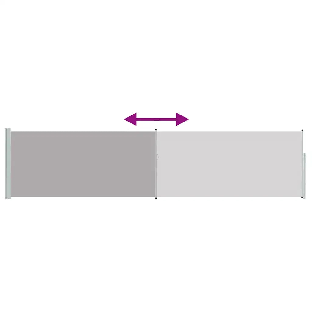 Tenda da Sole | Tenda laterale Retrattile per Patio 120x500 cm Grigia