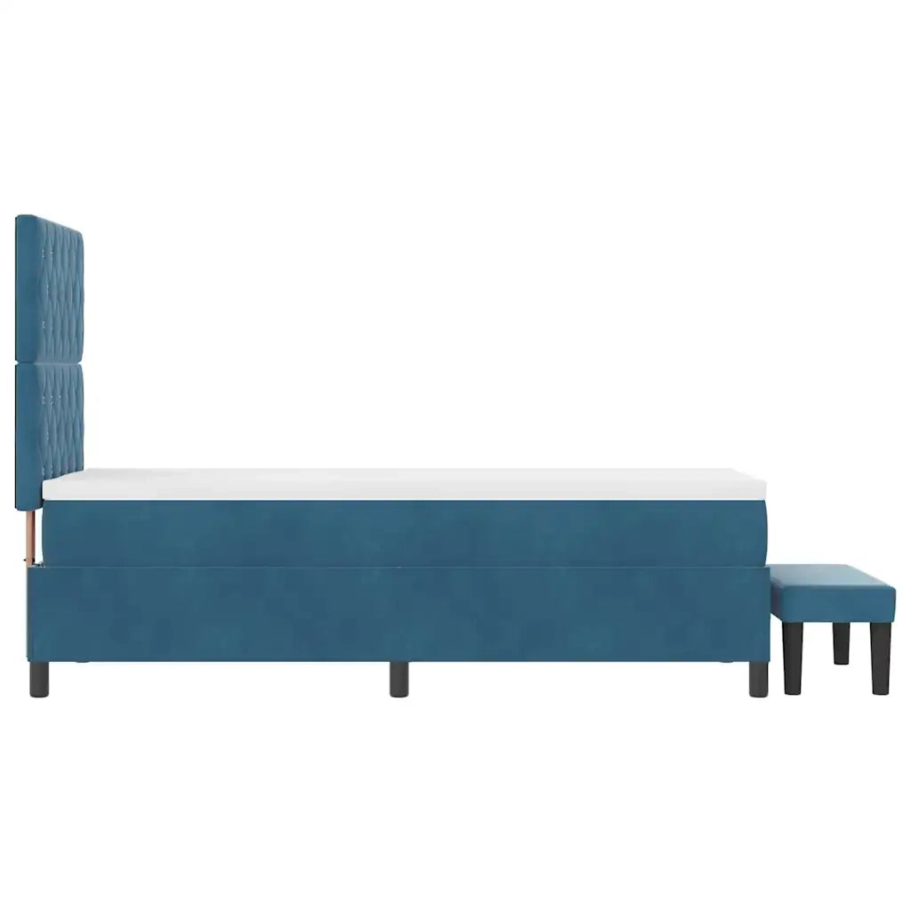 Letto a molle con cuscino Blu scuro 200 x 80 cm Velluto 3344412