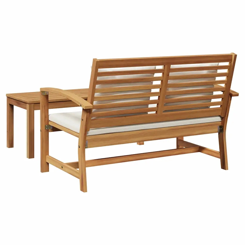 Salotto da Giardino-Set Panchina e Tavolo da Giardino con Cuscini 2 Pezzo 198023