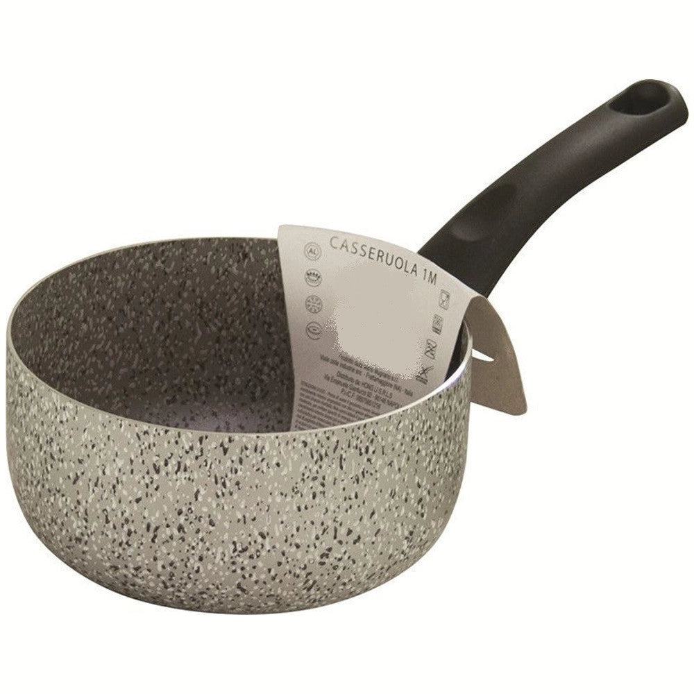 Trade Shop - Casseruola Pentolino Antiaderente Con Manico Ergonomico Da 16-20 Cm Utensile Per Cucina -