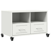 Mobile TV multimediale mensola TV credenza TV adatto per sala da pranzo soggiorno camera da letto 68 x 39 x 43,5 cm acciaio bianco 02_0026150