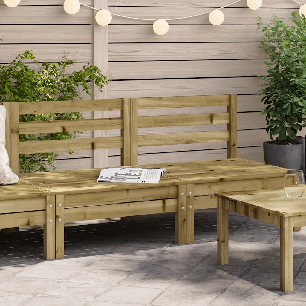 Divano da esterno-Divani Senza Braccioli da Giardino 2pz Legno di Pino Impregnato