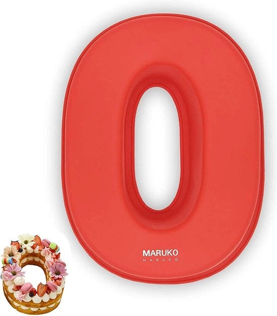 Torta di compleanno in forma di numero 0 in silicone grande