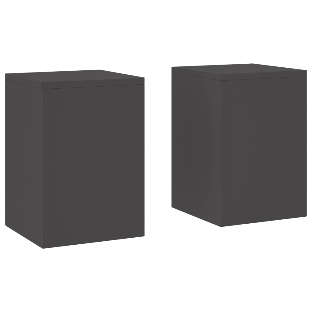 Stands per Piante da Esterno Pilastri 2 pz Nero 24x24x35 cm Acciaio