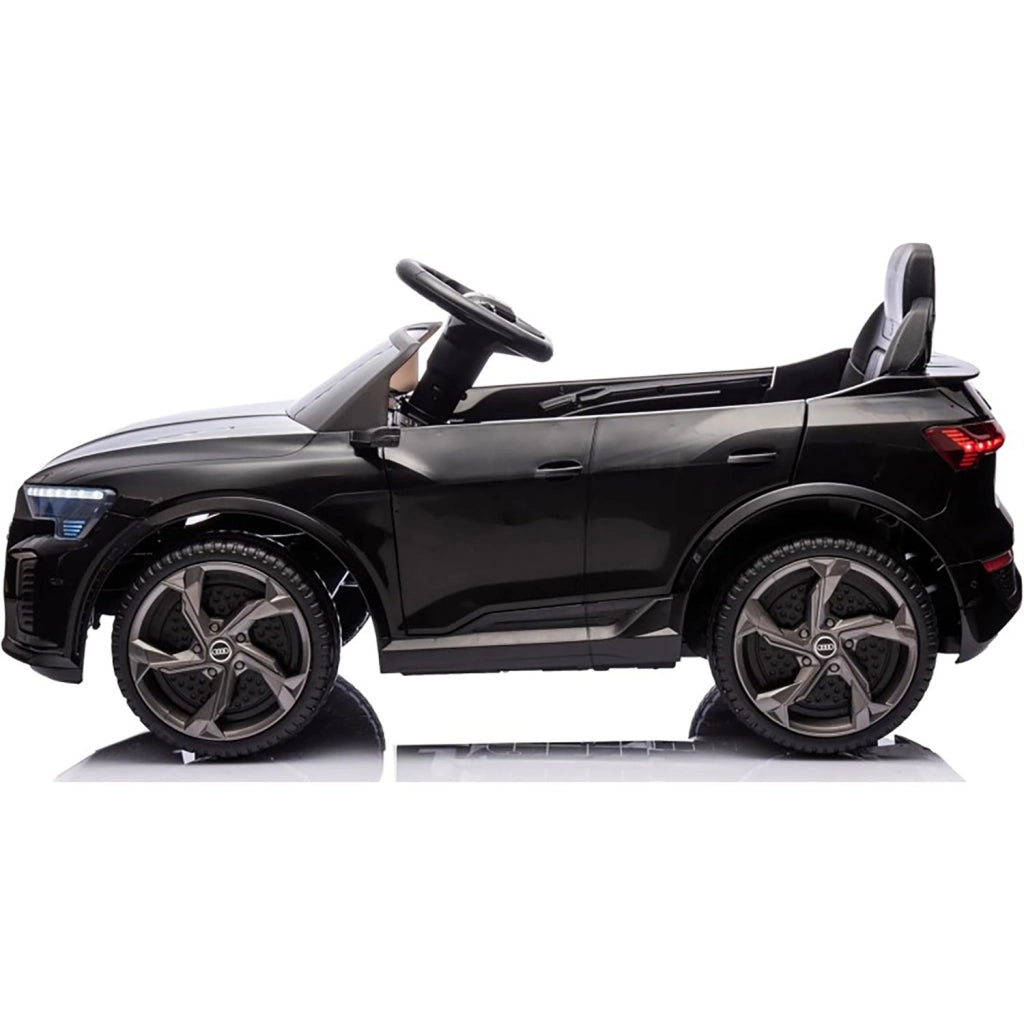 Macchina Elettrica per Bambini 12V Licenza Ufficiale Audi SQ8 E-Tron con Telecomando e Sedile Pelle Nero