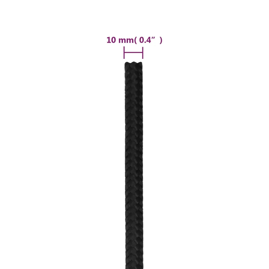 Corda per barca Completamente Nera 10 mm 50 m in Polipropilene 152507