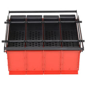 Compattatore di Carta in Acciaio 38x31x18 cm Nero e Rosso 142922