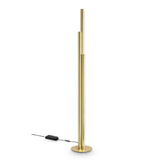 Lampada Da Terra Dorica 3 Luci Led Integrato Ottone Dimmerabile
