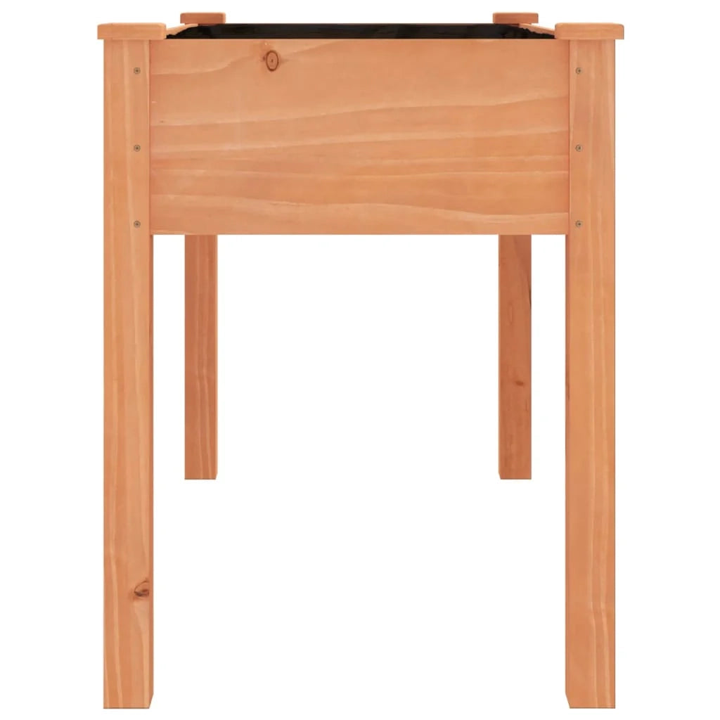 Aiuola rialzata/fioriera con rivestimento 118 x 59 x 76 cm legno massello di abete marrone 02_0038121
