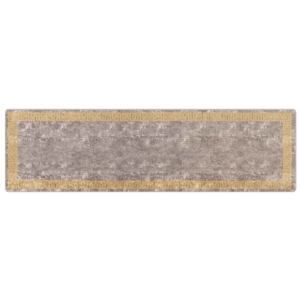 Runner Tappeto MARSA Grigio 100 x 350 cm Poliestere e PVC 42023363