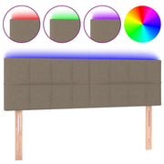 Testiera | Testata a LED Tortora 144x5x78/88 cm in Tessuto