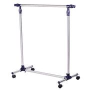Appendiabiti a rotelle con stendibiancheria estraibile ¨C zephmum ¨C acciaio inox 86x45x95 cm
