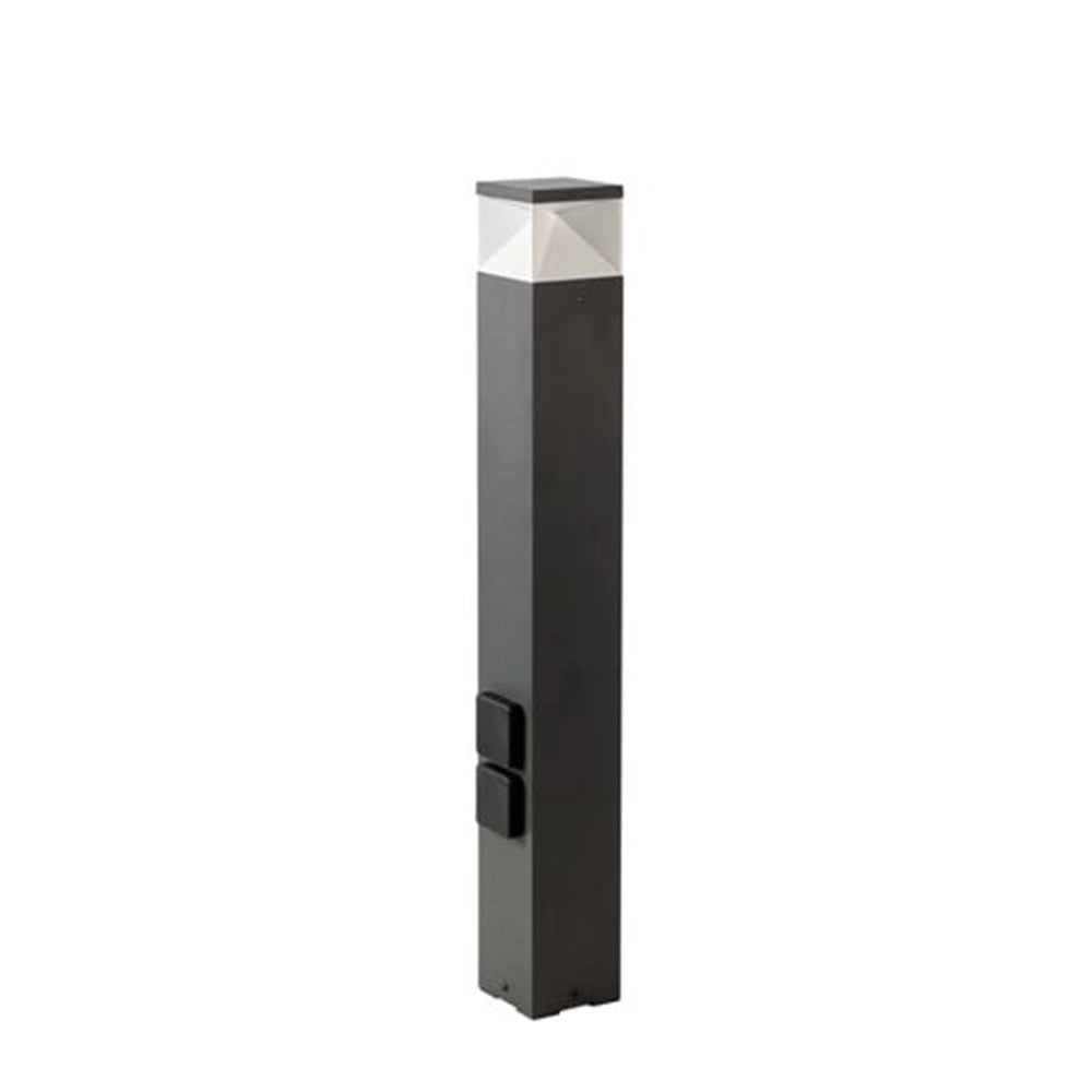 Paletto Alto Moderno Diamond Con Prese Alluminio Grafite 12W Led 400K